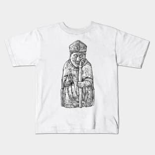 Sacred Moves: The Lewis Chessmen Bishop Design Kids T-Shirt